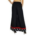 thumbnail image 4 of Amoghah Black Womens Wear Palazzo Cotton Elastic Waist Wide Leg Custom Pants, 4 of 5