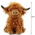 thumbnail image 2 of Cute Highland Cow Stuffed Animal,Animal Cattle Plush Farm Toy,10.5 inches Two Color Realistic Cow Plush Toy,Farm Plushie Christmas Birthday Present for Boys Girls Kids Grandchildren(Brown), 2 of 7