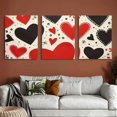 thumbnail image 6 of Shadudu Love Heart Canvas Wall Decor Art Triptych Set for Modern Home Office - 3 Piece 12x16 Inches 12"x16"x3pcs, 6 of 6