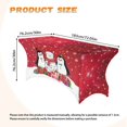 thumbnail image 7 of TSOVTHRID Cute Snowman Penguin Print Table Cloth 6FT, Elastic Fitted Stretch Tablecloths, Washable and Wrinkle Free Rectangular Table Cover for Outdoor, Banquet, Parties Christmas Decor, 7 of 7