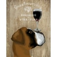 thumbnail image 2 of Fab Funky 15x18 White Modern Wood Framed Museum Art Print Titled - Dog Au Vin Boxer, 2 of 4
