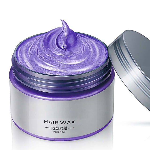 Hair Wax Color Dye Styling Mud Natural Hairstyle Pomade Washable Temporary Party Cosplay,Purple Hair Dye