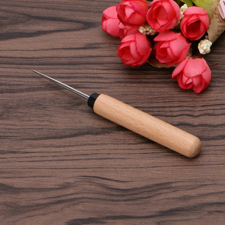 WOODEN HANDLE Hole Maker Punching AWL Tool 