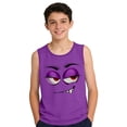 thumbnail image 4 of SGFCWSX Boys Summer Tank Tops Crew Neck Sleeveless Casual Relaxed Fit Print Beach Outdoor Daily Wear Shirts for Kids Purple Size 12 Years, 4 of 6
