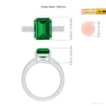 thumbnail image 6 of ANGARA Lab Grown Octagonal Emerald Cocktail Ring with Lab Diamonds for Women in 14K White Gold (Size-10x8mm) | May Birthstone, Birthday, Anniversary, Jewelry Gift for Women | Lab-Grown Emerald Ring, 6 of 10