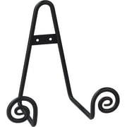 TRIPAR INTERNATIONAL TRIPAR Black Metal Scroll Rack Display Easel Wall Rack for Large Deep Bowls, Platters, Cookbooks, Pictures, and Deep Dishes - Wall Mountable