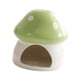 thumbnail image 4 of Casita de cerámica para hámster, escondite para cobayas, con forma de seta, para exteriores, creativa y resistente. Verde, 4 of 9
