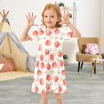 thumbnail image 3 of FORMRS Girls Short Sleeve Dress Summer Casual Round Neck A-line Beach Sundress, Sizes 2T-8T, Apple Plaid Pattern, 3 of 8