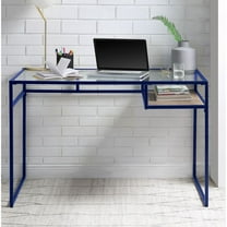 Yasin Desk, Blue & Glass