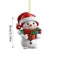 thumbnail image 3 of nTRIUQJ Snowman Ornaments for Christmas Tree Hanging for Tree Crafts Holiday Decor Xmas Party Supplies D, 3 of 5