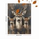 thumbnail image 3 of Qisvanset Framed Canvas Wall Art 12x16 Inch Neutral Tone Three Deer Country Wildlife Art, 3 of 5