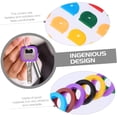 thumbnail image 5 of 80pcs Identification Key Ring Colored Labels Plastic Tags Car Key Plastic Key Coding Rings Key Rubber Sleeve Key Identification Cover Keys Cover Door Keys Cover PVC Key Caps Button, 5 of 5