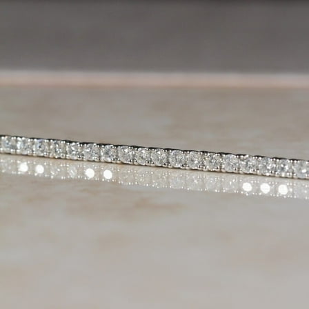 3Ct Round cut Lab Created Diamond 14k White Gold Plated 925 Tennis Bracelet