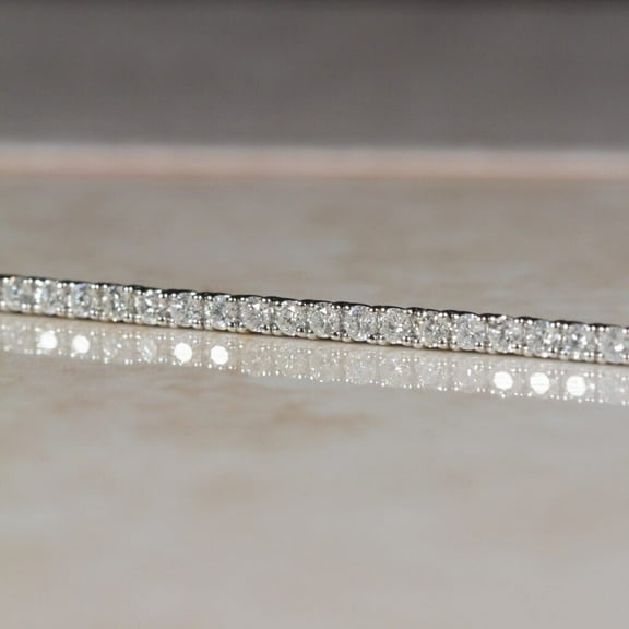 3Ct Round cut Lab Created Diamond 14k White Gold Plated 925 Tennis Bracelet