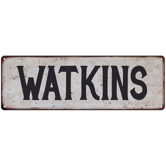 WATKINS Vintage Look Gift Rustic Chic Metal Sign 6x18 206180036667