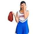 thumbnail image 4 of Cheerleading Pompoms Cheer Party Costume Sports Accessory (red), 4 of 5