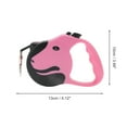 thumbnail image 4 of Unique Bargains 1 Pc Dog Face Style Pet Leash Scaling Dog Leash for Dog 9.84ft Long Pink, 4 of 6