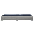 thumbnail image 6 of Lounge Chair Chaise, Sunbrella, Rattan, Wicker, Light Grey Gray Blue Navy, Modern Contemporary Urban Design, Outdoor Patio Balcony Cafe Bistro Garden Furniture Hotel Hospitality, 6 of 10
