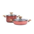thumbnail image 4 of Batería de Cocina Vasconia Prime Acero Vitrificado 10 Piezas – Salmón, 4 of 12