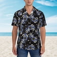 thumbnail image 4 of Lsque Sunflowers pattern Hawaiian Shirt for Men, Unisex Summer Beach Casual Short Sleeve Button Down Shirts-Small, 4 of 9