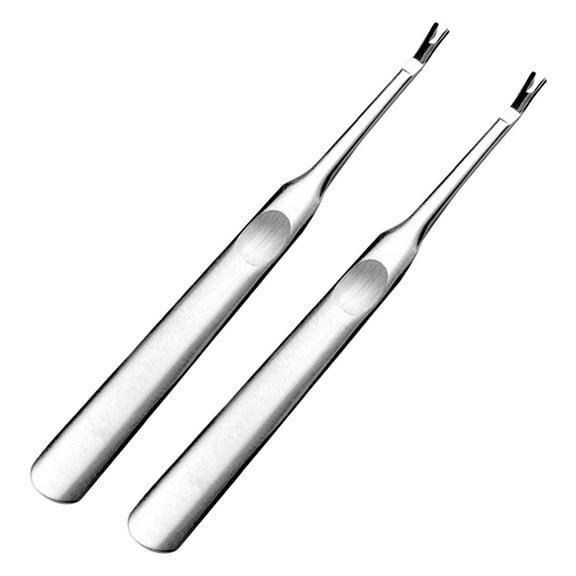 Dead Skin Fork, 2pcs Stainless Steel Cuticle Remover Dead Skin Cuticle Pusher Trimmer Pedicure Nail Art Tool for Fingernails Toenails