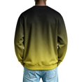 thumbnail image 4 of Mens Fashion Gradient Sweatshirt Casual Loose Long Sleeve Crewneck Pullover Tops Yellow M, 4 of 5