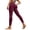 Wine, variant on Rrxhxhs Leggings for Women Tummy Control Solid Color High Waist Soft Stretchy Workout Yoga Cropped Pants,L