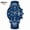 2309 All blue belt, variant on Butterfly snap button solid steel belt men's waterproof coated glass luminous three-eye 6-pin quartz watch