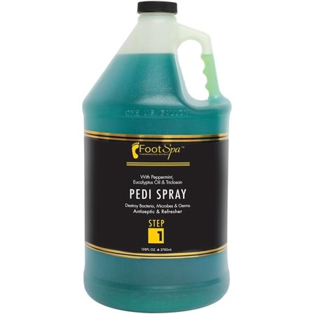Pedi Spray Antiseptic, Mint & Eucalyptus - Effective Foot Care - 128 Ounces