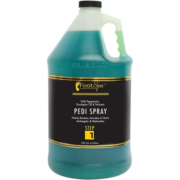 Pedi Spray Antiseptic, Mint & Eucalyptus - Effective Foot Care - 128 Ounces