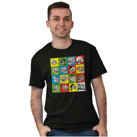 Troll Face Internet Memes Big Smiley Men's Graphic T Shirt Tees Brisco Brands S