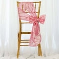 thumbnail image 2 of Efavormart 5pc x Pink Pintuck Chair Sash for Wedding Events Banquet Decor Chair Bow Sash Party Decoration Supplies, 2 of 9