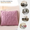 thumbnail image 3 of Kafsov 15.74x15.74 Inch Decorative Throw Pillowcase, Set of 2, Gray/Purple, Machine Washable for Home and Travel Purple, 3 of 7
