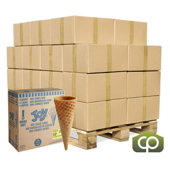 JOY #310 Sugar Ice Cream Cone - 800/Case (24cases/PALLET)- TOTAL 19200 CONES
