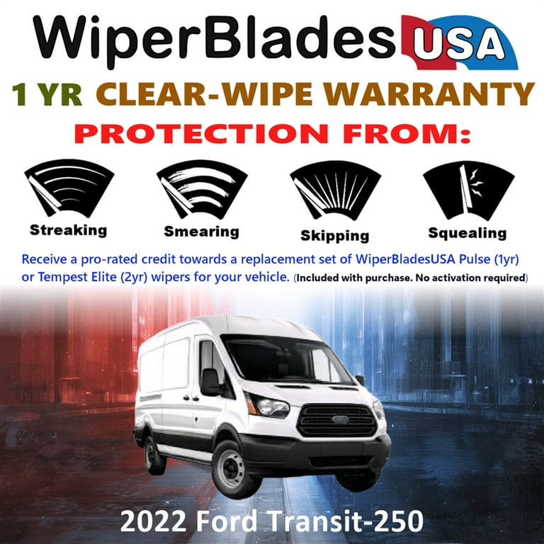 2022 Ford Transit-250 Beam Wiper Blades Wipers w/1yr Warranty (Set