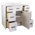 thumbnail image 2 of Palisade 42" Bathroom Vanity with White Cabinet and Engineered Marble Top, 2 of 5