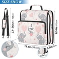 thumbnail image 2 of FORMRS Zipper Binder with Shoulder Strap 2-inch Ring 500 Sheet Capacity File Bag, Cute Elephant, 2 of 5