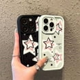 thumbnail image 4 of Bonita funda de silicona con estrellas rosas para iPhone 16, 15, 14 Pro Max, 13, 12, 11 Pro Max, X, XS, XR, 7, 8, 15, 14 Plus, SE 2020, a prueba de golpes, 4 of 5