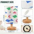 thumbnail image 2 of Yayeee Table Lamp for Bedroom Nightstand LED Portable Bedside Warm Light, Blue Retro Triangles, 2 of 7