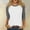 Grey, variant on Versatile Women's T-Shirts Casual Summer Tops 3/4 Sleeve Raglan Round Neck Comfortable Design Fashionable Everyday Wear