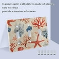 thumbnail image 3 of Yayeee Toggle Light Switch Wall Plate 3-Gang 6.37"x4.48" Decorative Outlet Cover, Blue Starfish, 3 of 7