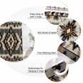 thumbnail image 6 of Grey Orange Black Waterproof Fabric Shower Curtain,Boho Ethnic Geometric Southwestern Waterproof Fabric Shower Curtain for Bathroom Curtains Bathtubs Shower Curtains with 12 Hooks Standard 66x72, 6 of 8