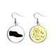 thumbnail image 1 of La silueta de los hombres zapatos de cuero negro Pendiente Sol Flor Pendiente Joyas Moda Unbranded M, 1 of 3