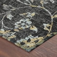 thumbnail image 3 of Addison Rugs Chantille Indoor/Outdoor Transitional Floral Black Machine Washable Rectangle Rug, 10' x 14', 3 of 8