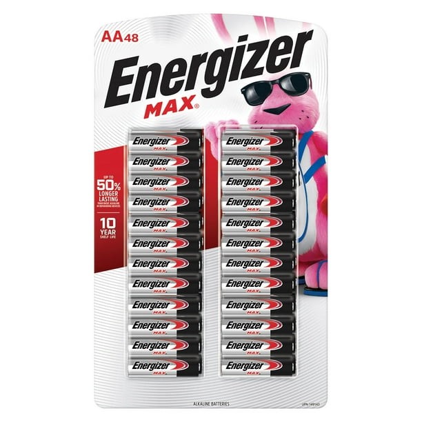 Energizer Max Alkaline Aa Batteries 48 Pack