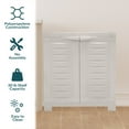 thumbnail image 4 of Sunnydaze Adjustable 25.5" Plastic 1-Shelf Freestanding Garage Storage Cabinet, Speckled White w/ Speckled White Trim, 4 of 15