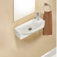 thumbnail image 3 of 17.75-in. W Wall Mount White Bathroom Vessel Sink Set For 1 Hole Right Faucet AI-26255, 3 of 9