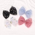 thumbnail image 5 of Pinzas para el pelo con lazo de gasa con flores de colores de Beauty Time, un paquete de 6 horquillas de princesa para niñas, adolescentes y niños. Feliz Sencillez, 5 of 5