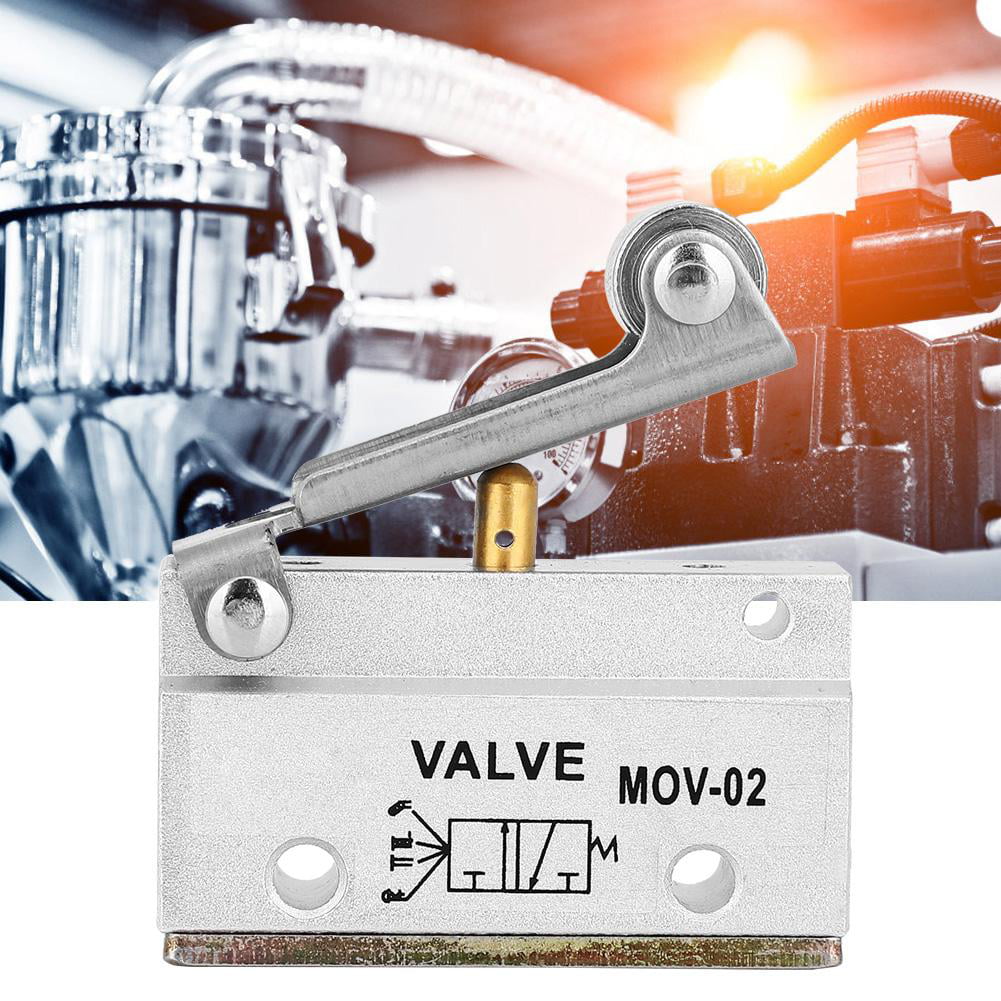 MOV-02 G1/8 Thread Roller Lever Air Pneumatic Mechanical Valve 0-0.8MPa Pneumatic Mechanical Valve
