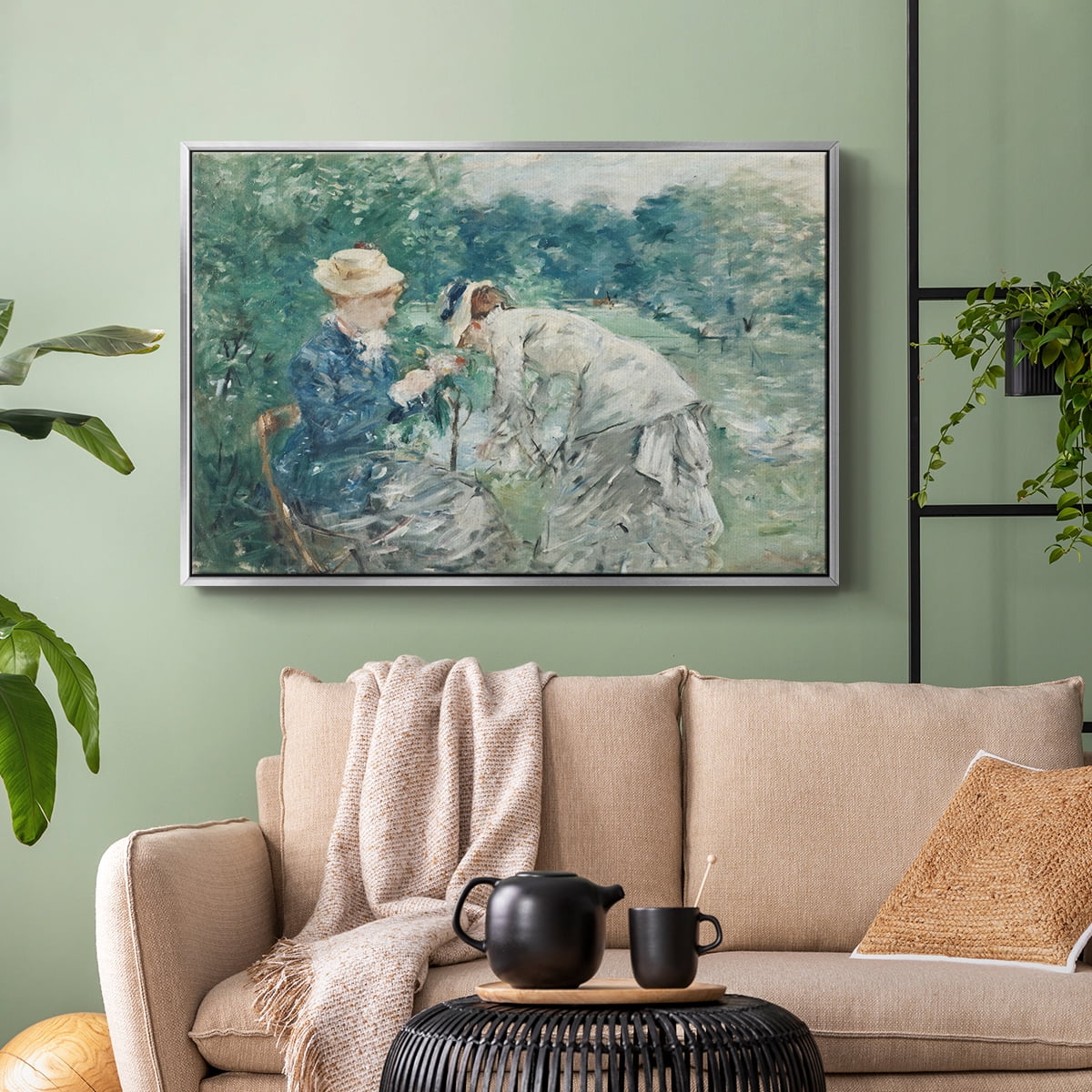 Vintage Botanical Print-LV By Wexford Home Framed in Silver Wood Gallery Wrapped Canvas 17 in. x 25 in.